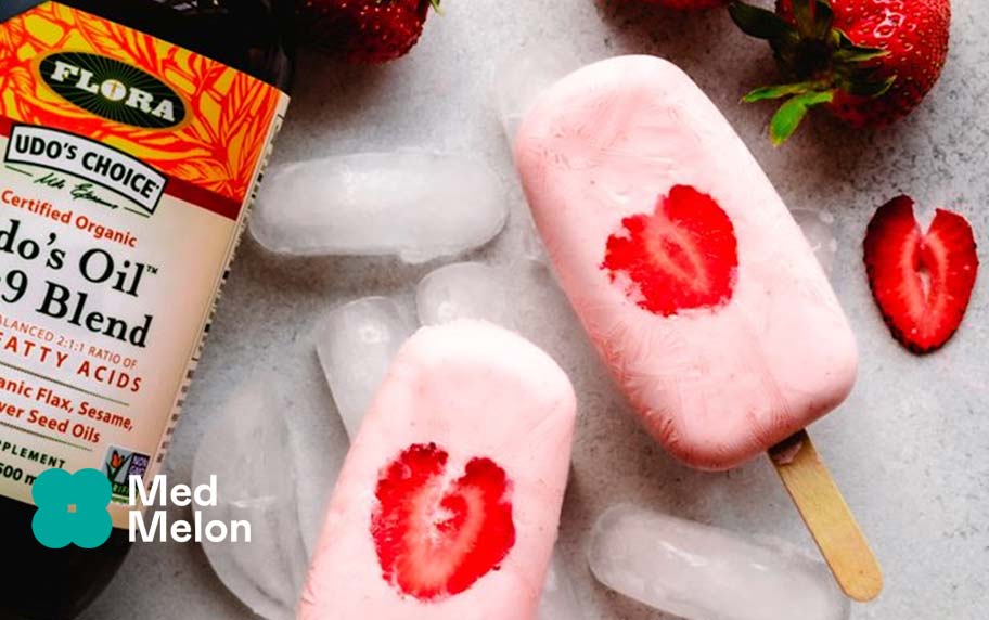 παγωτό ξυλάκι παγωμένο γιαούρτι φράουλες ωμέγα λιπαρά